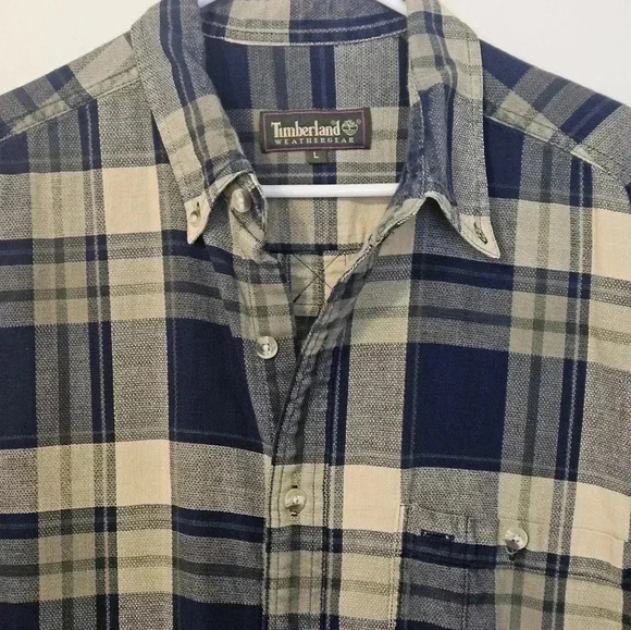 Timberland Short Sleeve Button Down Size Large EUC - Picture 2 of 8